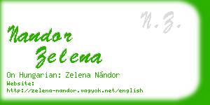 nandor zelena business card