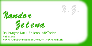 nandor zelena business card